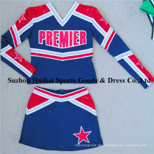 2017 Langarm Spandex Cheerleading Uniformen